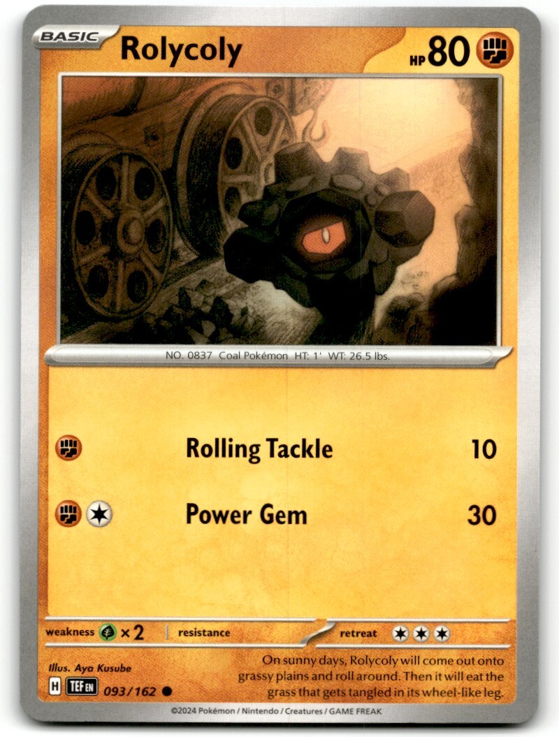 Pokemon Trading Card TCG Rolycoly #93