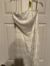 Galina Ivory Lace Sequin Overlay Wedding Dress Gown David s Bridal Size 12