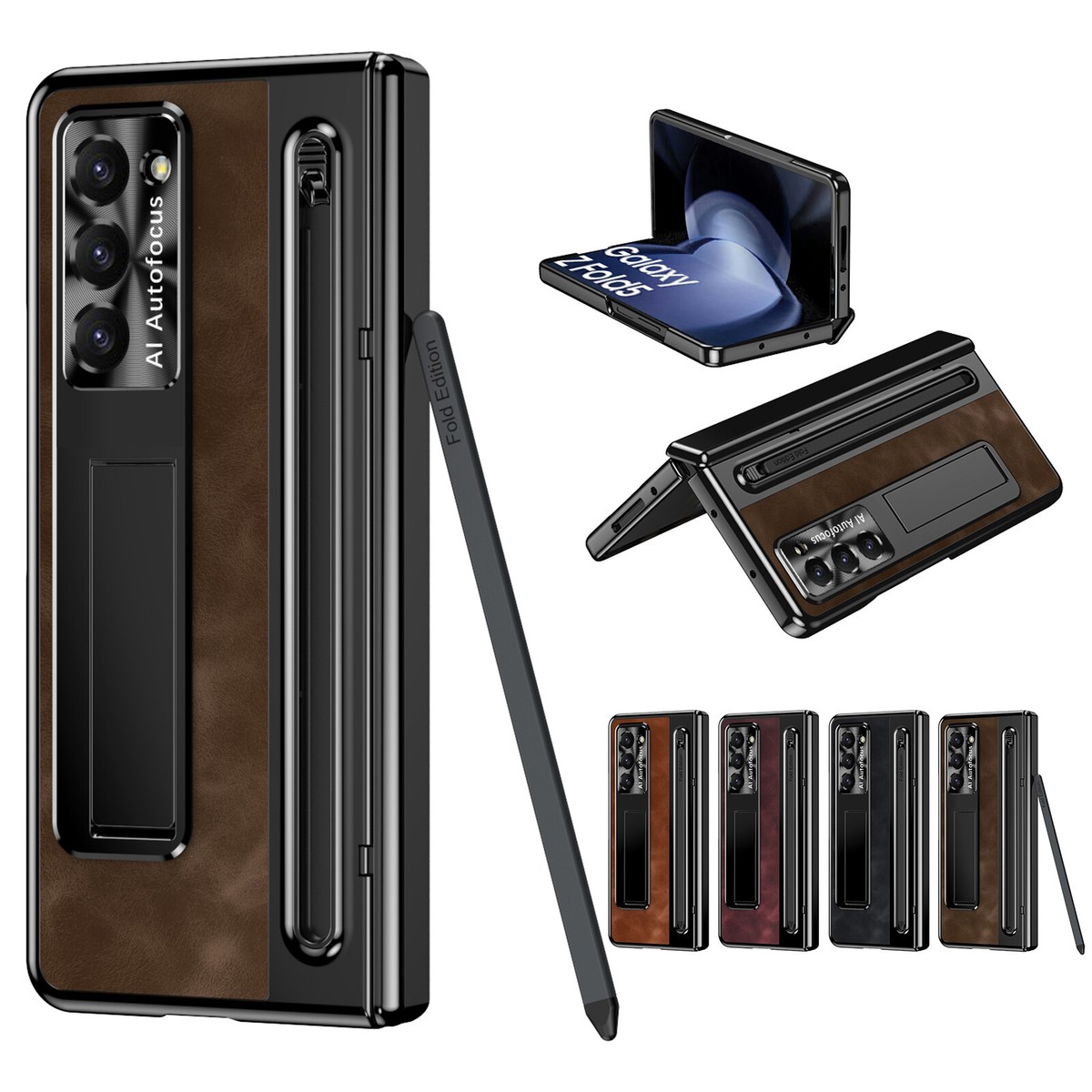 For Samsung GalaxyZ Fold 7/6/5/4 Shockproof Stand Hard Phone Case with  Stylus