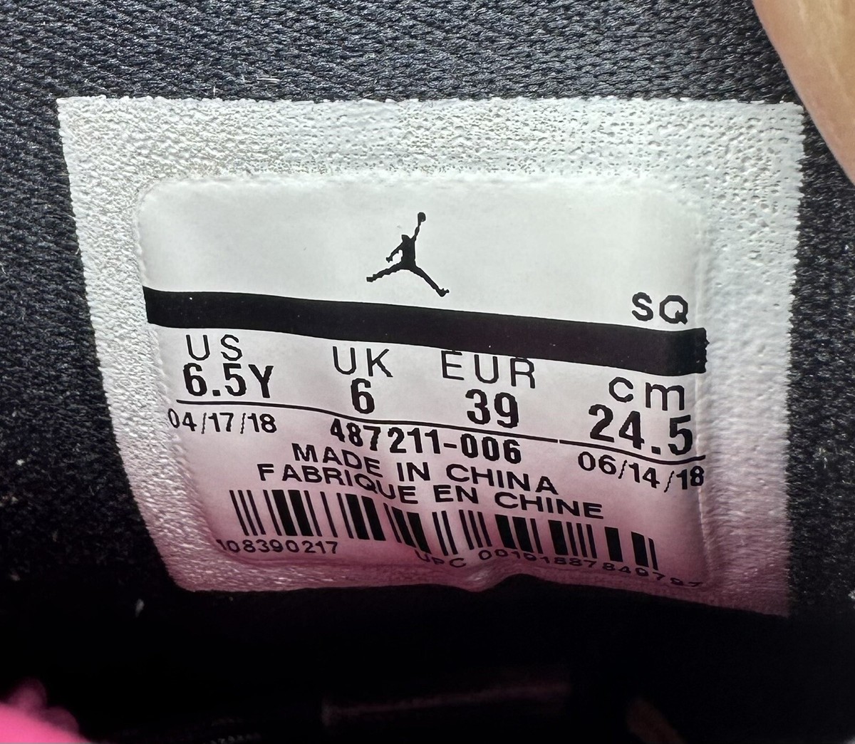 NIKE AIR JORDAN 10 X RETRO (GS) SMOKE GREY-PINK SZ 6.5Y [487211