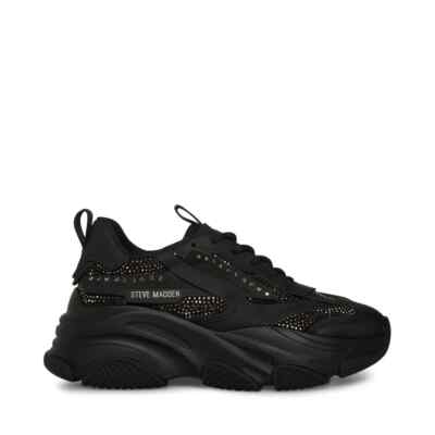 Steve Madden Damen Sneaker schwarz Possessionr UK 4 BRANDNEU