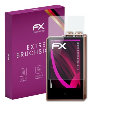 atFoliX Glasfolie für Cowon Plenue 2 Mark II Displayfolie 9H Schutzpanzer