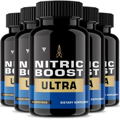 (5 Pack) Nitric Boost Ultra Capsules, Nitric Boost Ultra Reviews (300 Capsules)