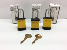 3 - Master Lock S31KAYLW Lockout Padlock 1-7/8"