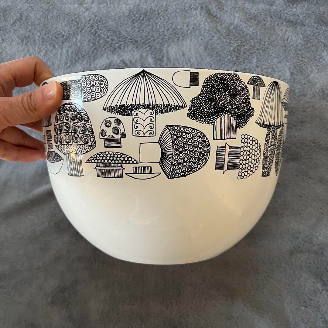 美品・レア★FINELフィネル／ TattiキノコボウルＬ FINEL Enamel Bowl 