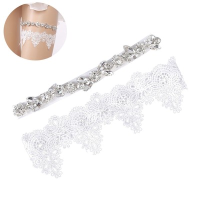 2 PCS Boho Garters for Bride Sparkle The Gift Girls' Foot Decor