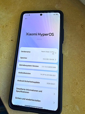 Xiaomi Redmi Note 12 Pro 5G 128GB Schwarz HyperOS 50MP Triple-Kamera