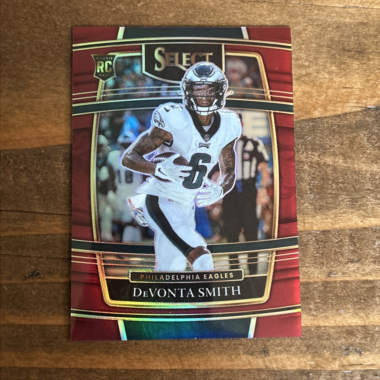 2021 Panini Select #49 DeVonta Smith Maroon Prizm #/149 Eagles Rookie RC