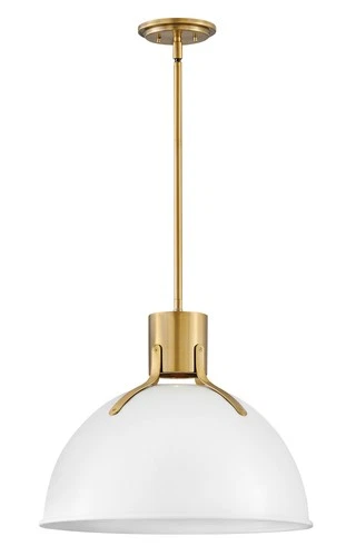 Hinkley Lighting 3483 Argo 1 Light 20"W Pendant - Satin Black / Lacquered Brass - Picture 3 of 12