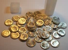 1962 D 50 UNCIRCULATED  90% SILVER ROOSEVELT DIMES 3.6 TROY OUNCES ROLL COIN LOT
