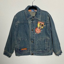 Disney Mickey Mouse Explorer Denim Jean Jacket Toddler Boys 3T Y2K Streetwear