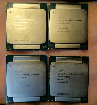 4x Intel Xeon E5-2660 v3, LGA2011-3, 10 Kerne 20 Threads CPU Prozessor