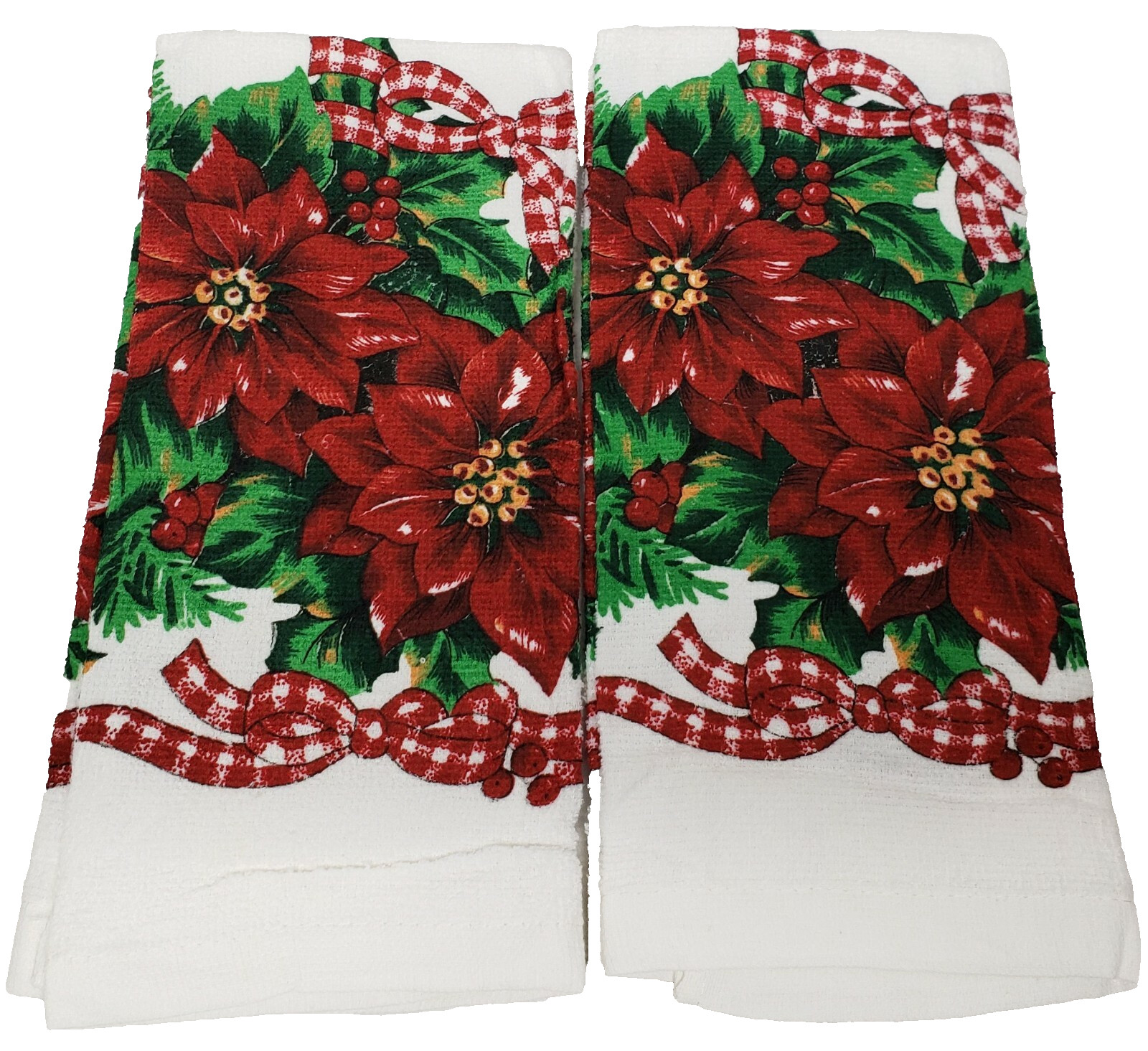 Set Of 2 Same Kitchen Printed Towels(15"x25")WINTER,CHRISTMA