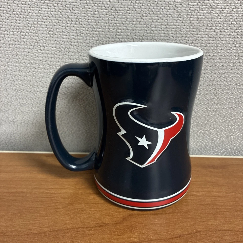 🏈 NFL OFFICIAL HOUSTON TEXANS FOOTBALL 14OZ SCULPTED RELIEF MUG COFFEE TEA CUP - Image 3 of 4