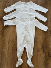 Next Baby White Cotton Sleepsuit Giraffe Pattern 9-12