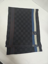 LOUIS VUITTON LV Scarf Scarves Muffler M70339 Wool Black/Blue