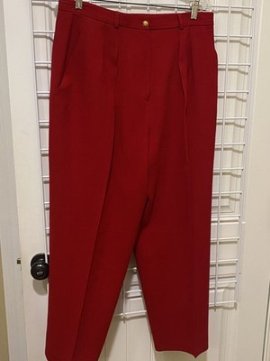 Louben Soft Wool Trousers Pants Pleated Front Gold Button No Sz Listed Apx 14-16