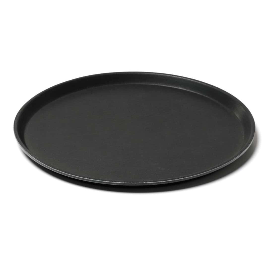 Black Round Non-Slip Bar Tray Ø 40 Cm Polypropylene - Comas