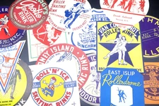🔥 Vintage New York Roller Rink Stickers Choose Variation Rare Skating Ephemera