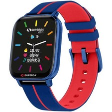 Smartwatch SUPERGA SW-STC001 Silicone Blue Red TOUCHSCREEN NEW 2021