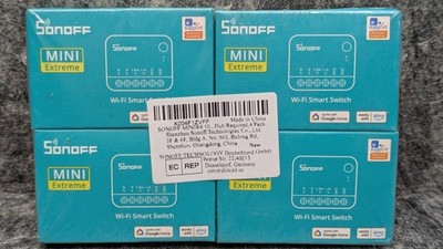 4 x SONOFF MINIR4 Smart WiFi Light Switch - Zigbee Smart Light Switch  New 