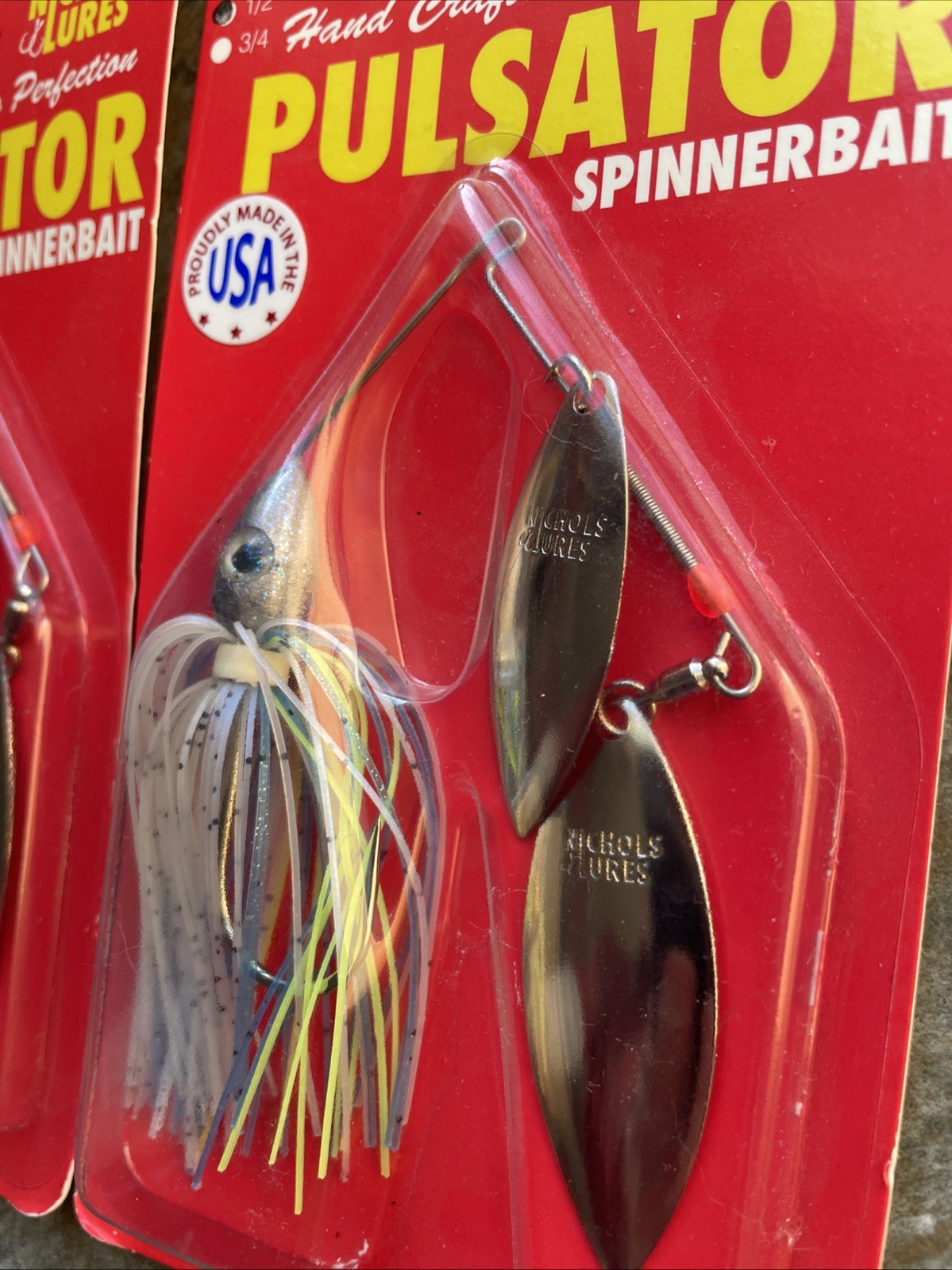 3 Nichols Pulsator Spinnerbait 1/2oz Fishing Lure Willow Citrus Shad S49 - Image 2