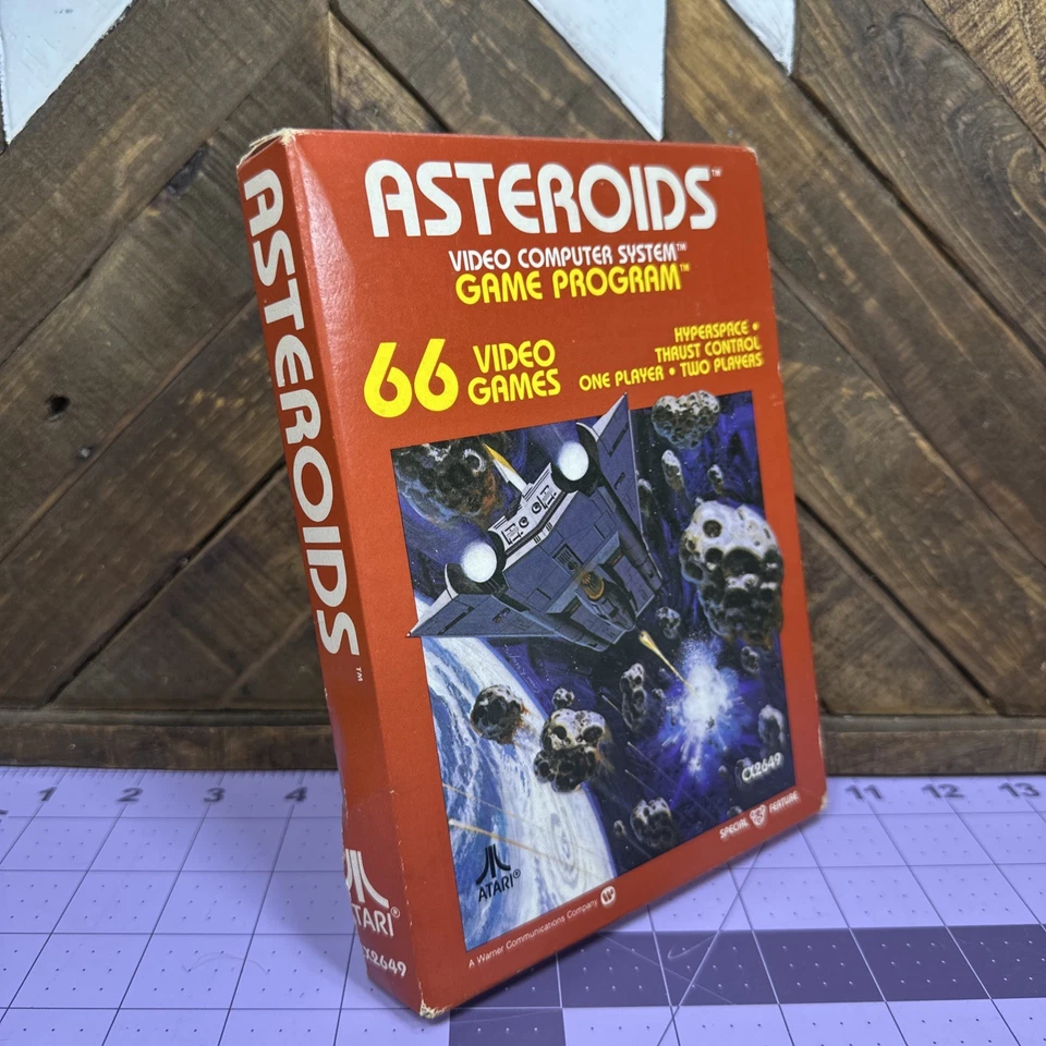 Asteroids Atari 2600 1981 Game Cartridge Partially Sealed in Damaged Box CX2649 - Image 2 of 4