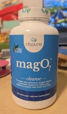 nbpure MagO7 - Natural Colon Cleanse & Detox - 180 caps Exp 01/2027