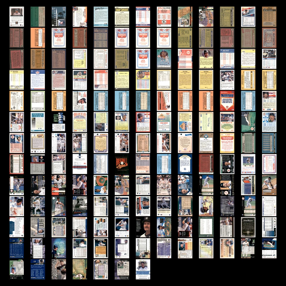 Wade Boggs Lot 163 Baseball Cards No Dupes Chicken Man Red Sox NY Yankees Rays - Image 2 of 4