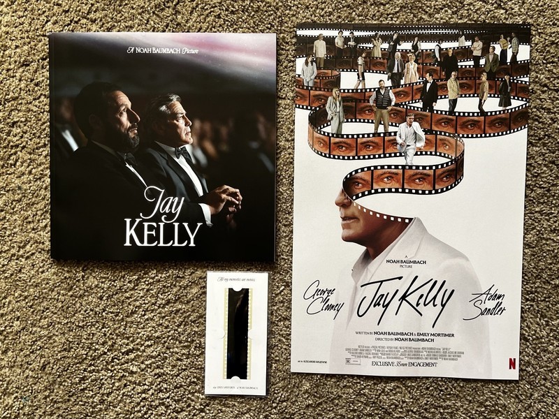 Jay Kelly Netflix George Clooney Adam Sandler Baumbach Print Program Film Cell