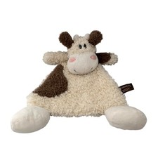 DEMDACO Cow Plush Lovey Stuffed Animal Cream Brown Security Blanket Kids 14in