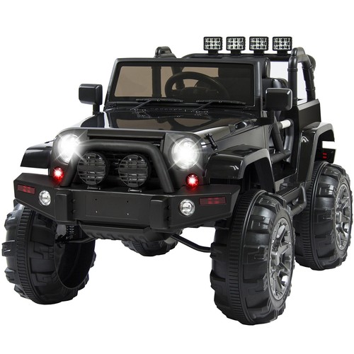 Kids 12V Ride On Truck, Battery Powered Toy Car w/Spring Suspension, Remote C...