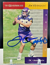 Jim Kleinsasser AUTO Signed 1999 Donruss ROOKIE 157 Beckett COA On-Card Vikings