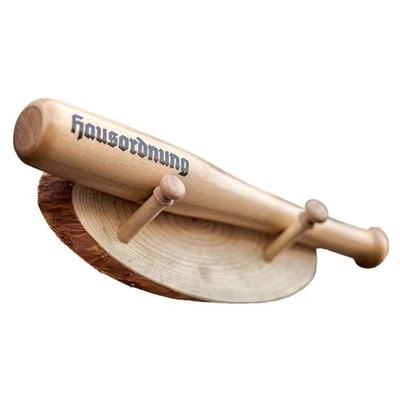 NO FACE NO NAME Baseballschläger Hausordnung Holz mit Brett Keule lustige Dekoration Geschenk