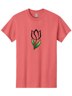 Tulip-3 Mens Graphic Tee, 100% Cotton, Casual Summer Wear