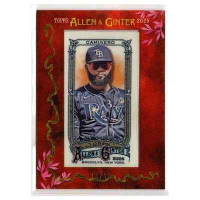 Junior Caminero /10 2025 Topps Allen - Ginter Framed Cloth Baseball Card MLB
