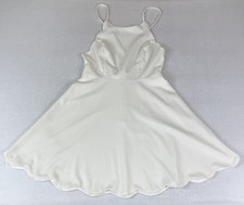Lulus Ivory Scalloped Fit N Flare Mini Dress Women’s S