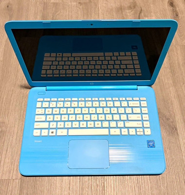 HP Stream 14-ax010wm Blue 14  Laptop Untested, No Charger, For Parts / Repair.