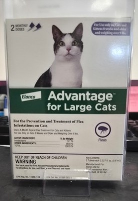 NEW Elanco Advantage Topical Cat Flea Treatment and Prevention For Large Cats