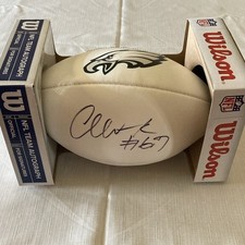 Wilson Philadelphia Eagles Chance Warmack #67 Autographed Original NFL Football 