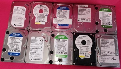 Assorted 3.5'' SATA desktop hard drives - Lot of 10