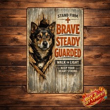 The Lord Is On My Side German Shepherd 8x12 Aluminum Metal Sign