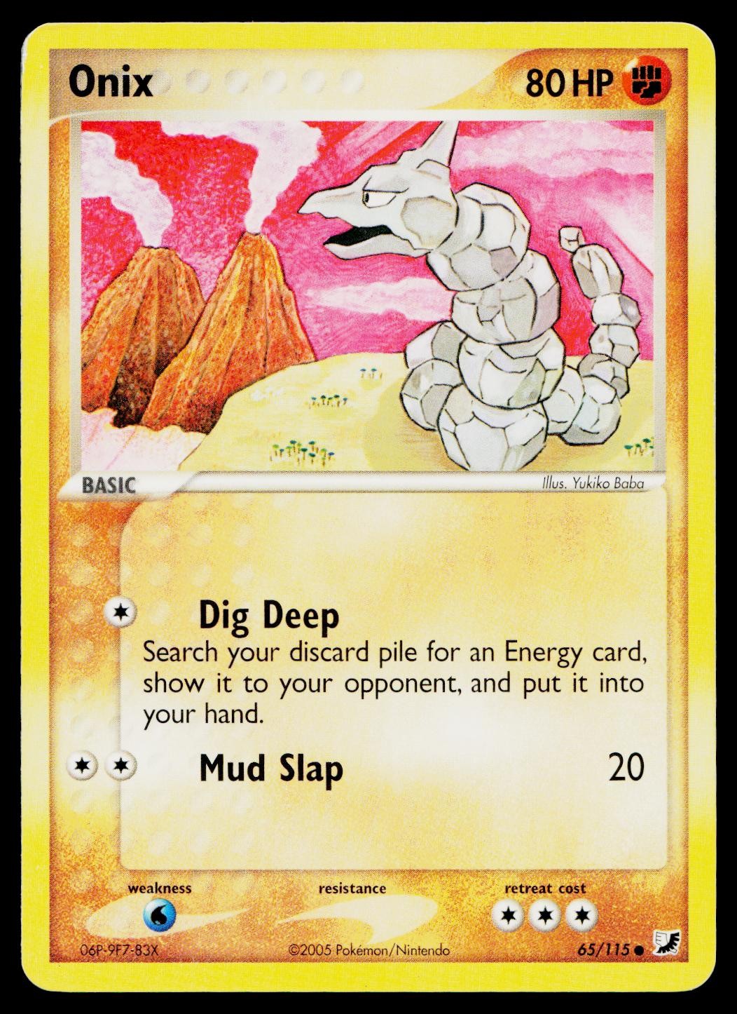 Onix 65/115 Common Unseen Forces Pokemon Moderately Played