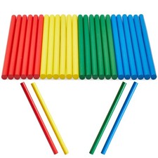 24 Pack Rhythm Lummi Sticks for Kids Music Class, Bulk Set, 4 Colors, 12 In