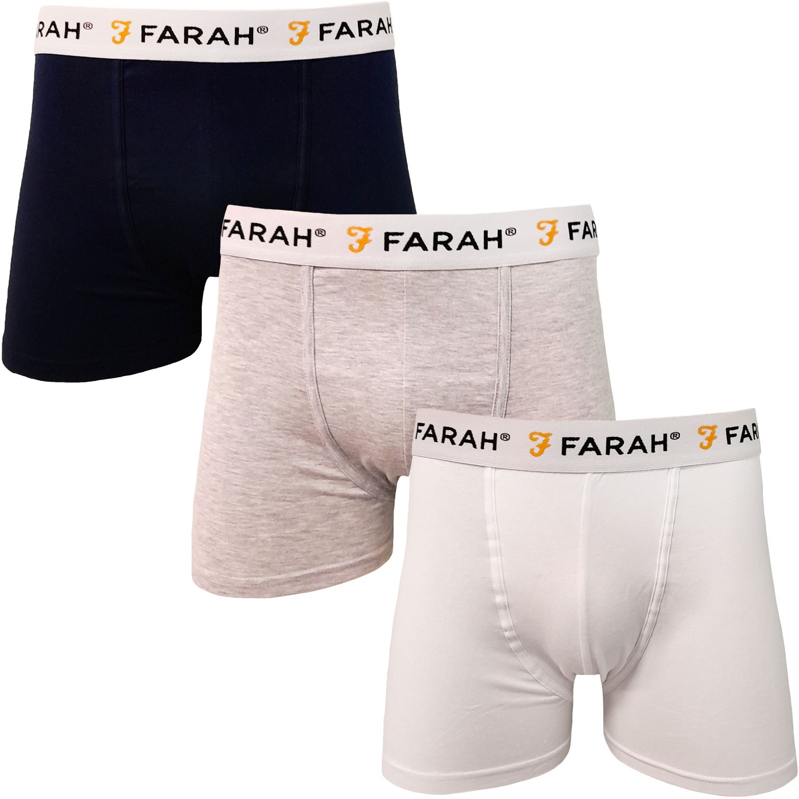 Farah Mens Callow 3-Pack Elasticated Logo Waist Boxers Boxer Shorts - XXL