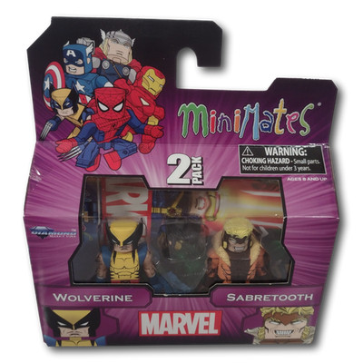 Marvel MiniMates Wolverine und Sabretooth Figuren