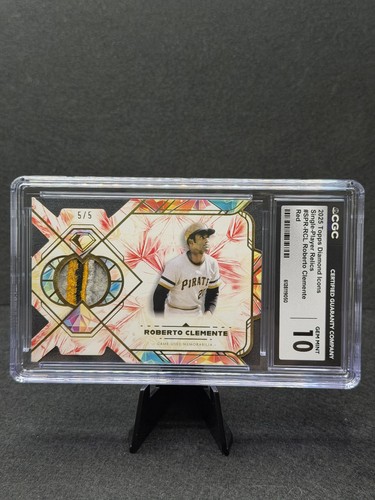 Roberto Clemente 5/5 Game Worn Memorabilia CGC 10 Topps Diamond Icons not PSA
