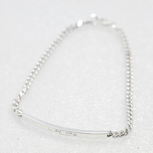 Bracciale Kihei Y0625 Bottega Veneta Ag925 Bv Logo Placca Id Catena Misura M Circa