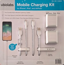 *Imperfect Box* Ubiolabs Mobile Charging Kit 2.4A/12W Wall Chargers & 10Ft Cable