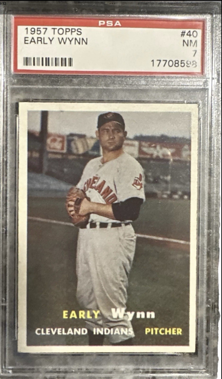 1957 TOPPS #40 EARLY WYNN PSA 7